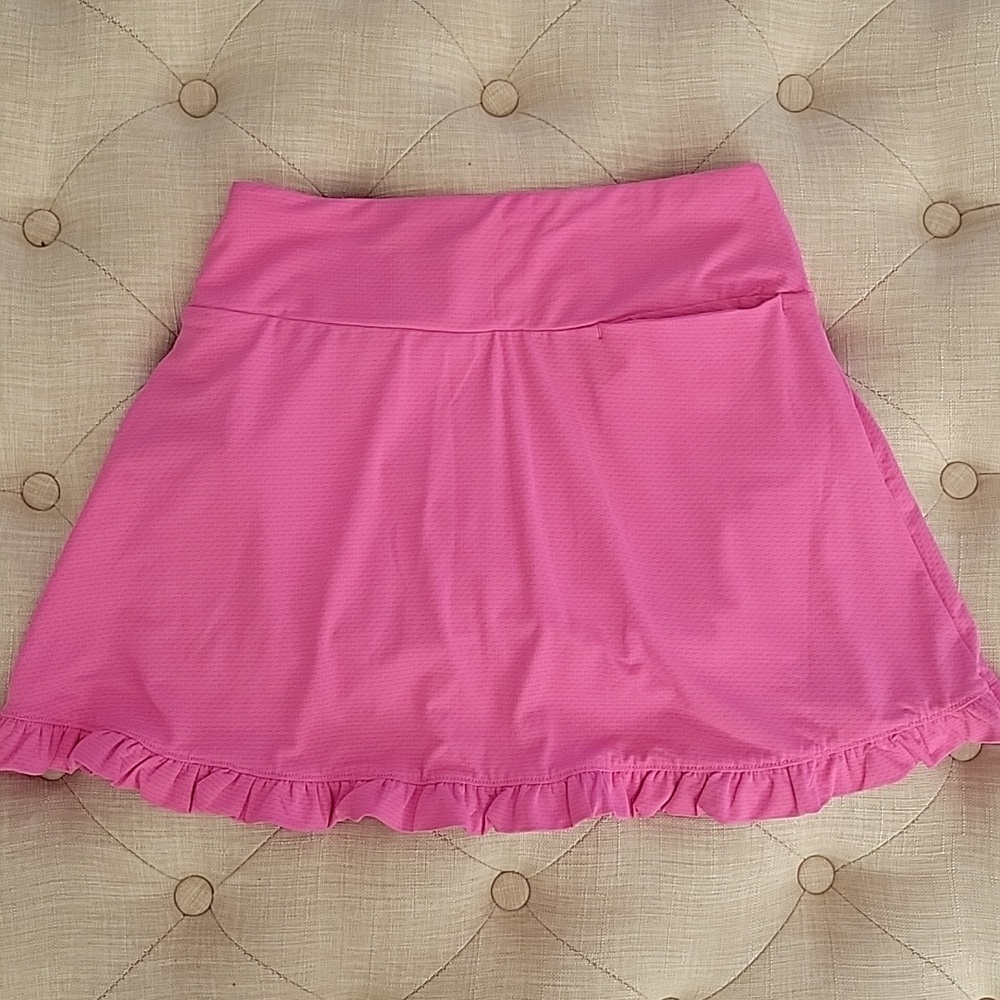 GOTTEX pink tennis golf skirt 13" Tennis Skort soft  textured sz XS,    Like NEW - Picture 5 of 5